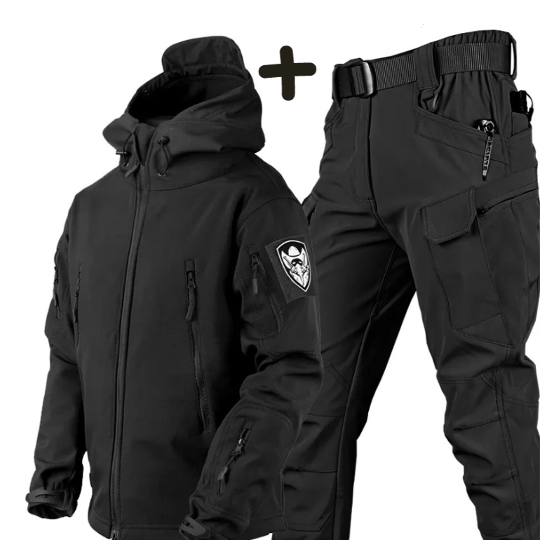 Men's Military Hooded Jacket and Cargo Pant Combo