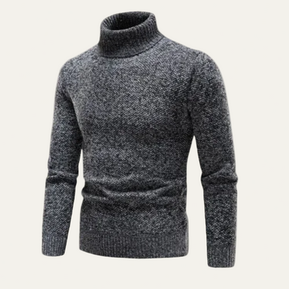 VogeLuxe | Men’s Textured Knit Turtleneck Sweater