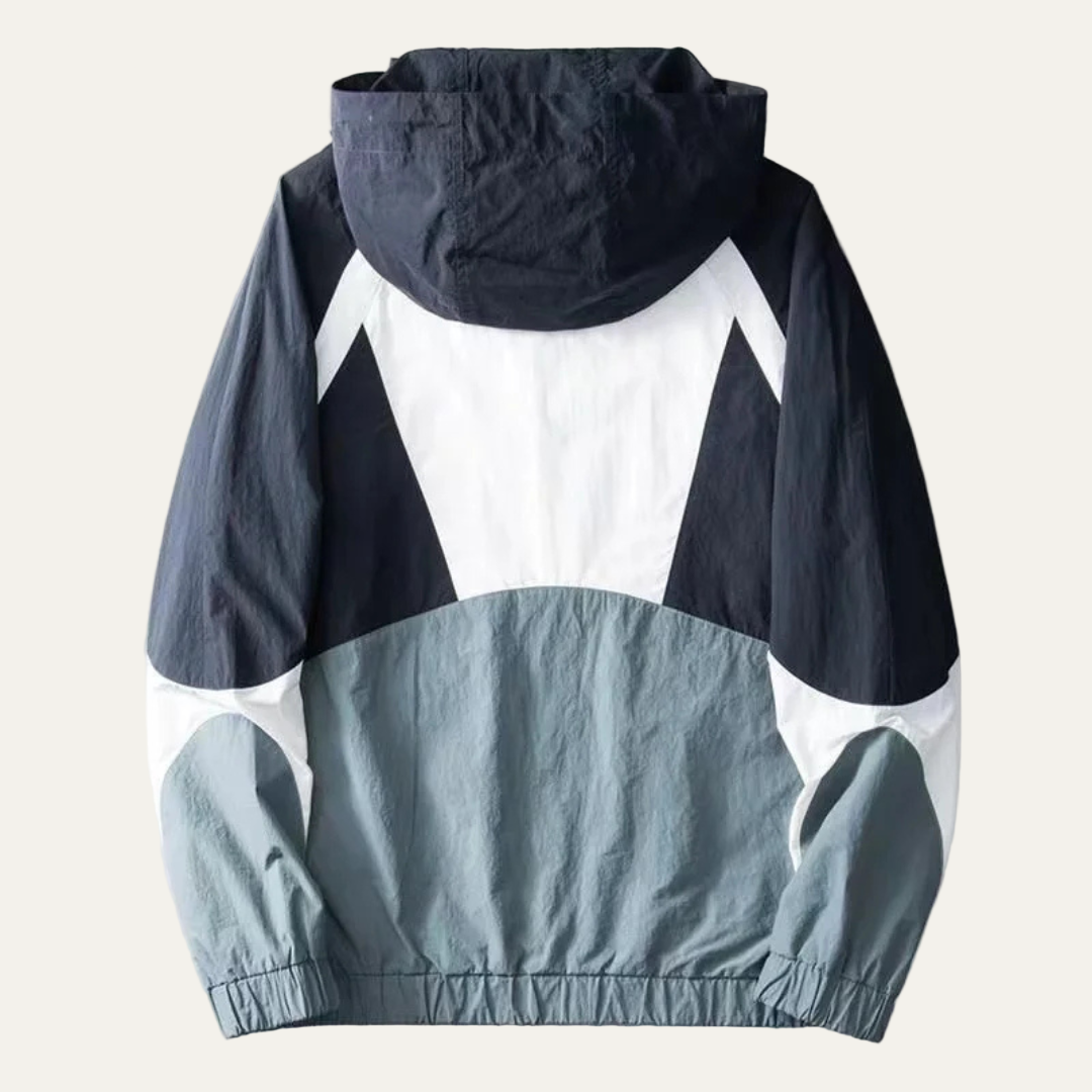 VogeLuxe | Men’s Lightweight Color Block Windbreaker Jacket