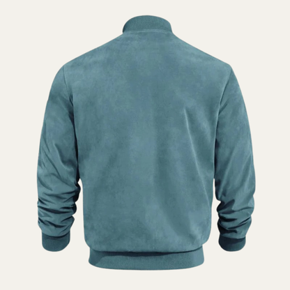 VogeLuxe | Men’s Textured Zip Up Casual Bomber Jacket