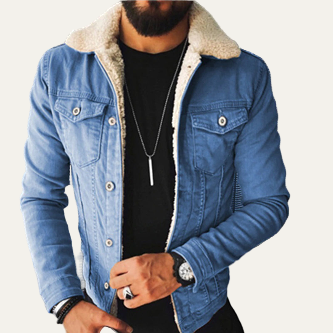VogeLuxe | Men’s Sherpa Lined Denim Jacket