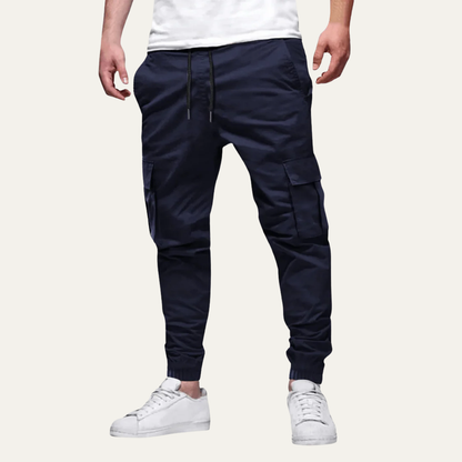 VogeLuxe | Men’s Tapered Cargo Jogger Pants with Flap Thigh Pockets