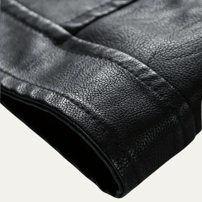 VogeLuxe | Men’s Sleek Faux Leather Motorcycle Jacket