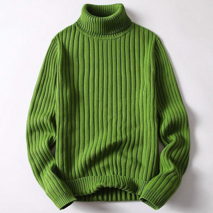 VogeLuxe | Men’s Oversized Ribbed Turtleneck Sweater