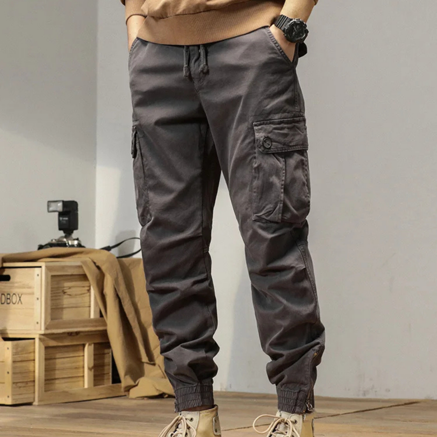 Comfortable Casual Cotton Cargo Pants for Men