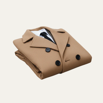 VogeLuxe | Men’s Mid-Length Double-Breasted Peacoat