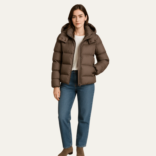 VogeLuxe | Women’s Insulated Hooded Cropped Puffer Jacket