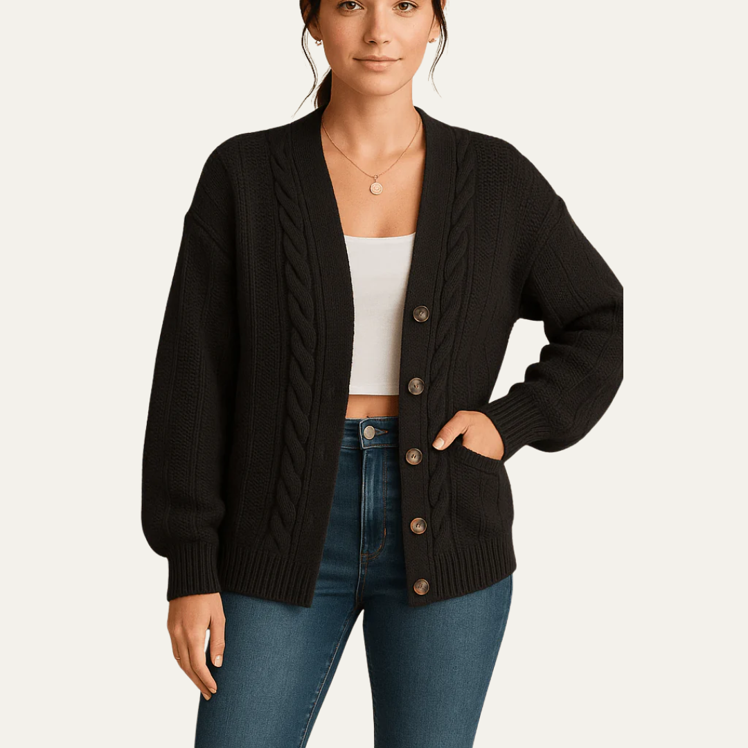 VogeLuxe | Women’s Cozy Cable Knit Cardigan