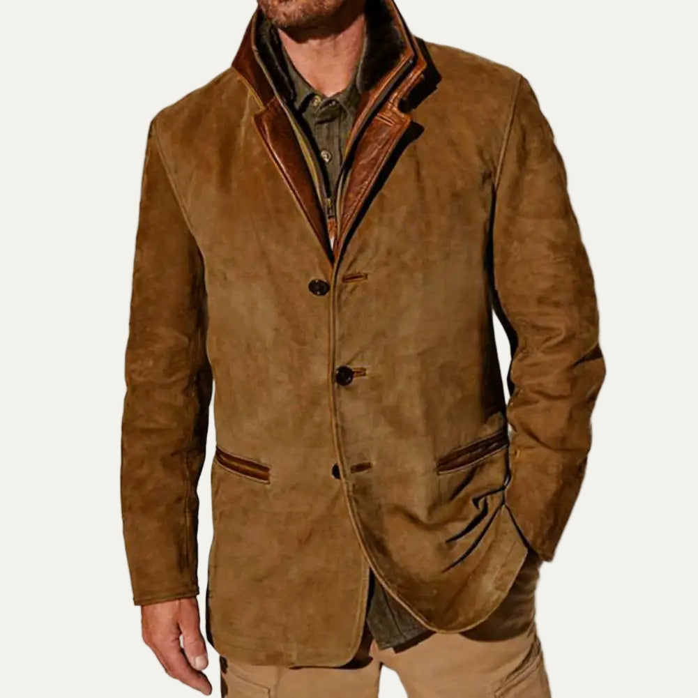VogeLuxe | Men’s Vintage Lapel Splicing Work Jacket
