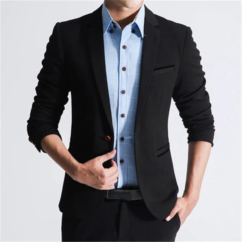 Stylish Slim Fit One Button Blazer for Men
