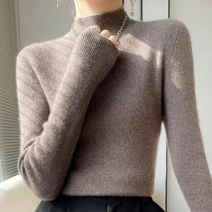 Warm Fitted Ladies Wool Sweater for Winter