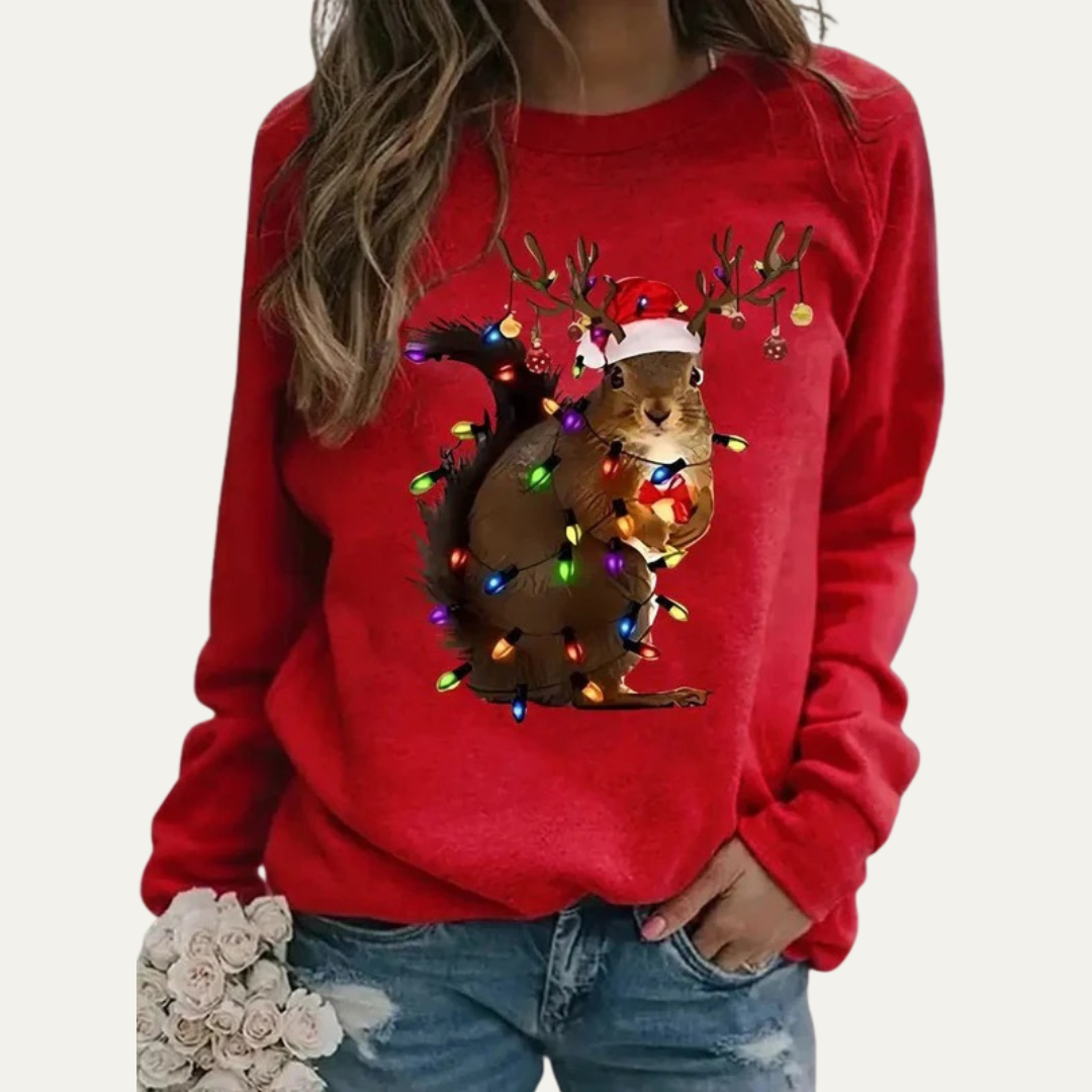 VogeLuxe | Women’s Holiday Graphic Crewneck Sweatshirt