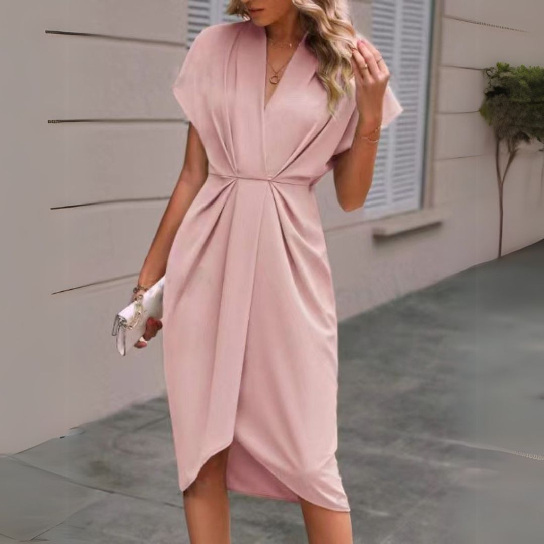Flowy Chiffon Midi Dress for Ladies