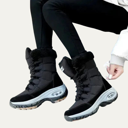 VogeLuxe | Women’s Quilted Fur Lined High Top Winter Boots