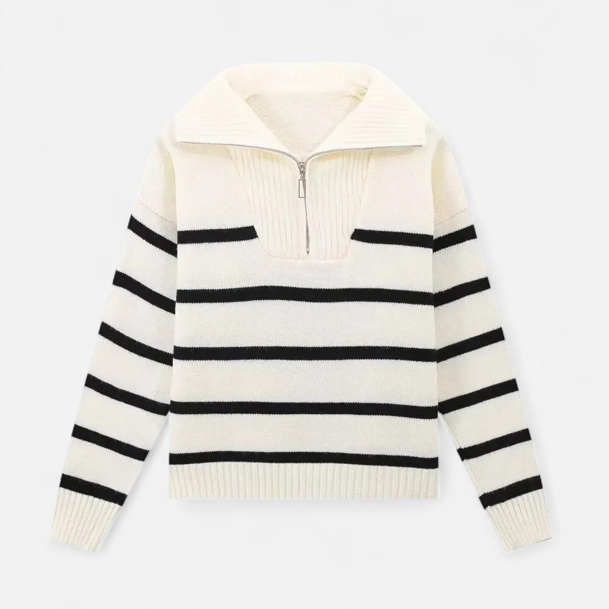 Classic Women's Striped Knit Sweater - VogeLuxe