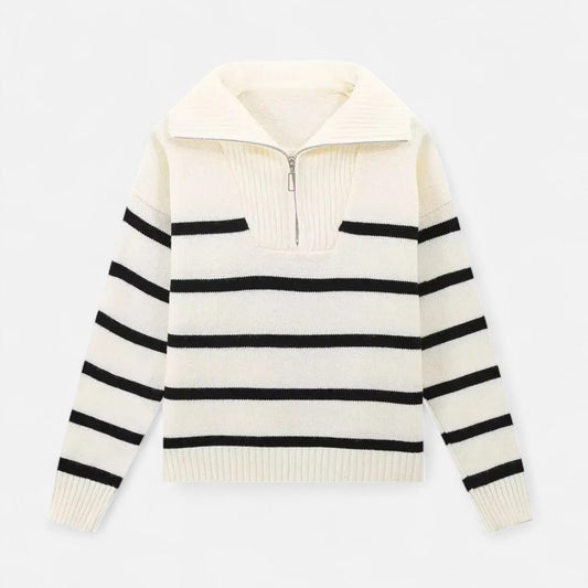 Classic Women's Striped Knit Sweater - VogeLuxe