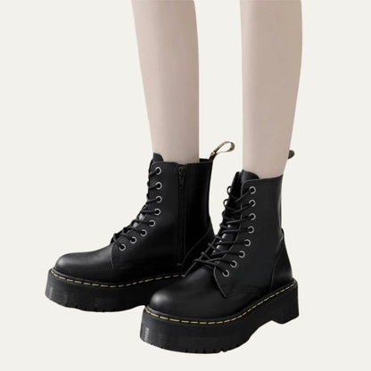 VogeLuxe | Women’s Chunky Platform Lace Up Ankle Boots