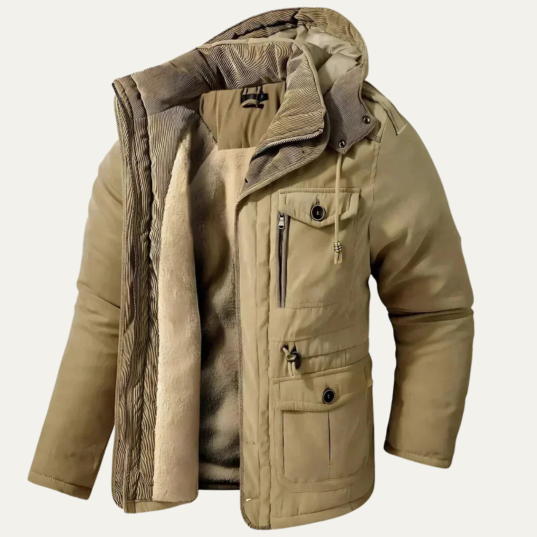 Mens Heavy Utility Parka  Warm Hooded Winter Jacket  VogeLuxe
