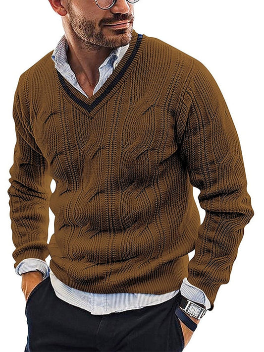 Warm Crew Neck Sweater for Men - VogeLuxe