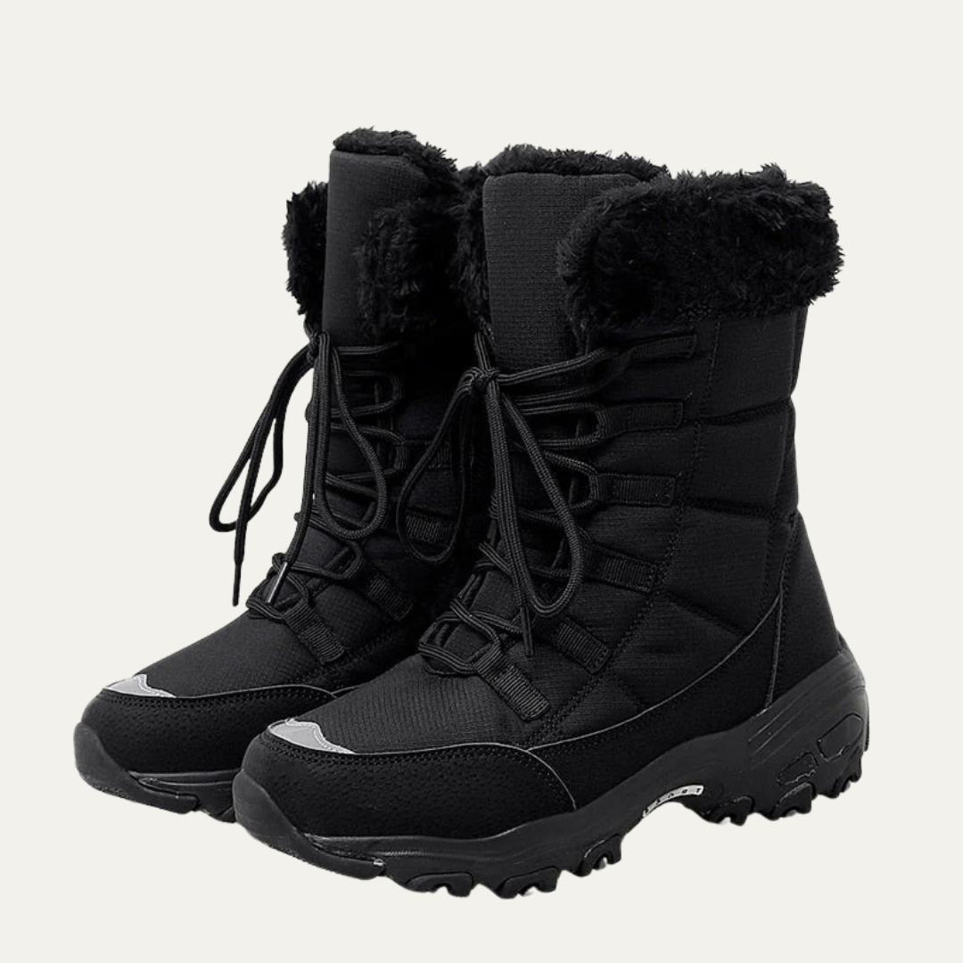 VogeLuxe | Women’s Insulated High Top Winter Boot with Faux Fur Collar