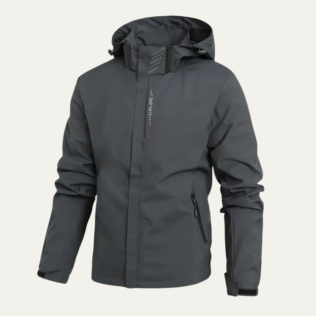 VogeLuxe | Men’s Waterproof Windproof High Neck Outdoor Shell Jacket