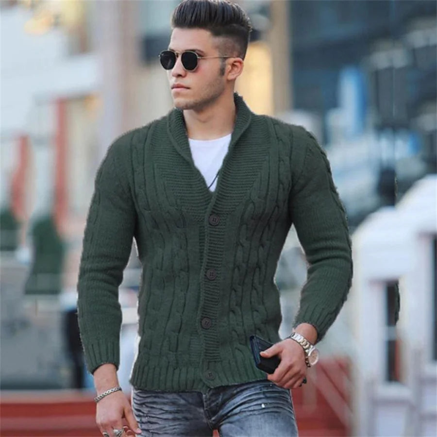 Men's Cozy Relaxed Fit Winter Sweater Cardigan