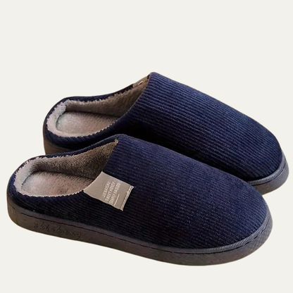 VogeLuxe | Women’s Corduroy Slip On Fleece Lined Mule Slippers