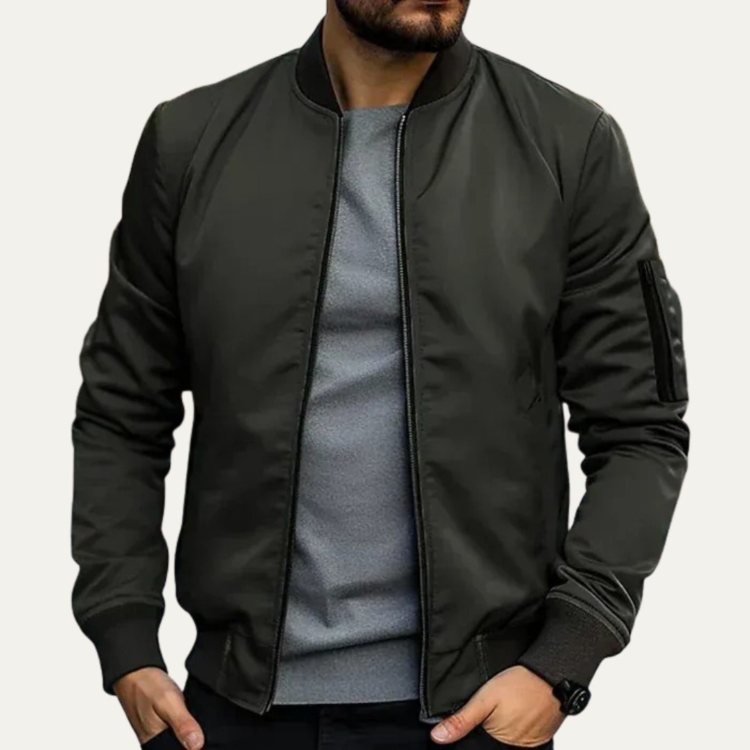 VogeLuxe | Men’s Classic Flight Style Bomber Jacket
