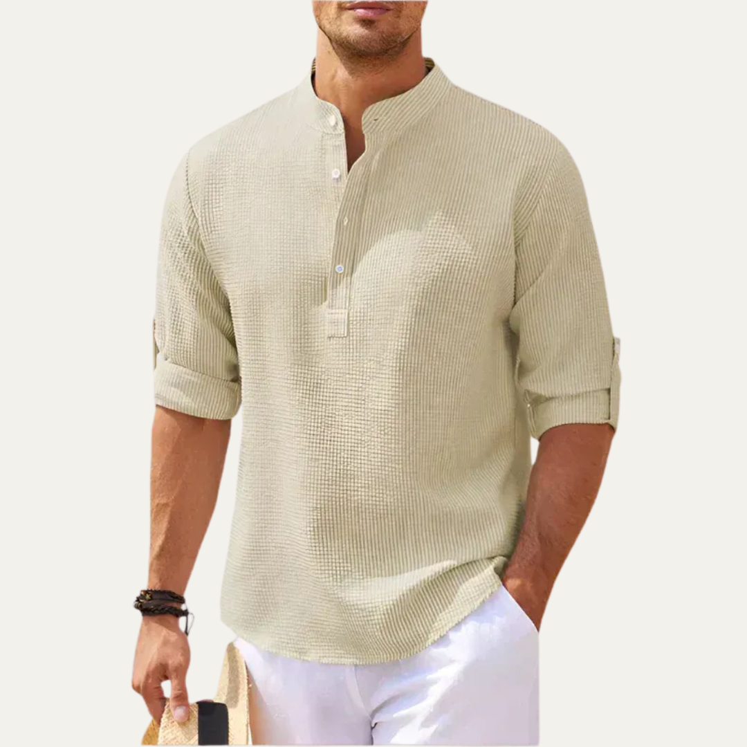 VogeLuxe | Men’s Textured Popover Shirt