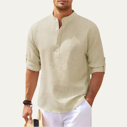 VogeLuxe | Men’s Textured Popover Shirt