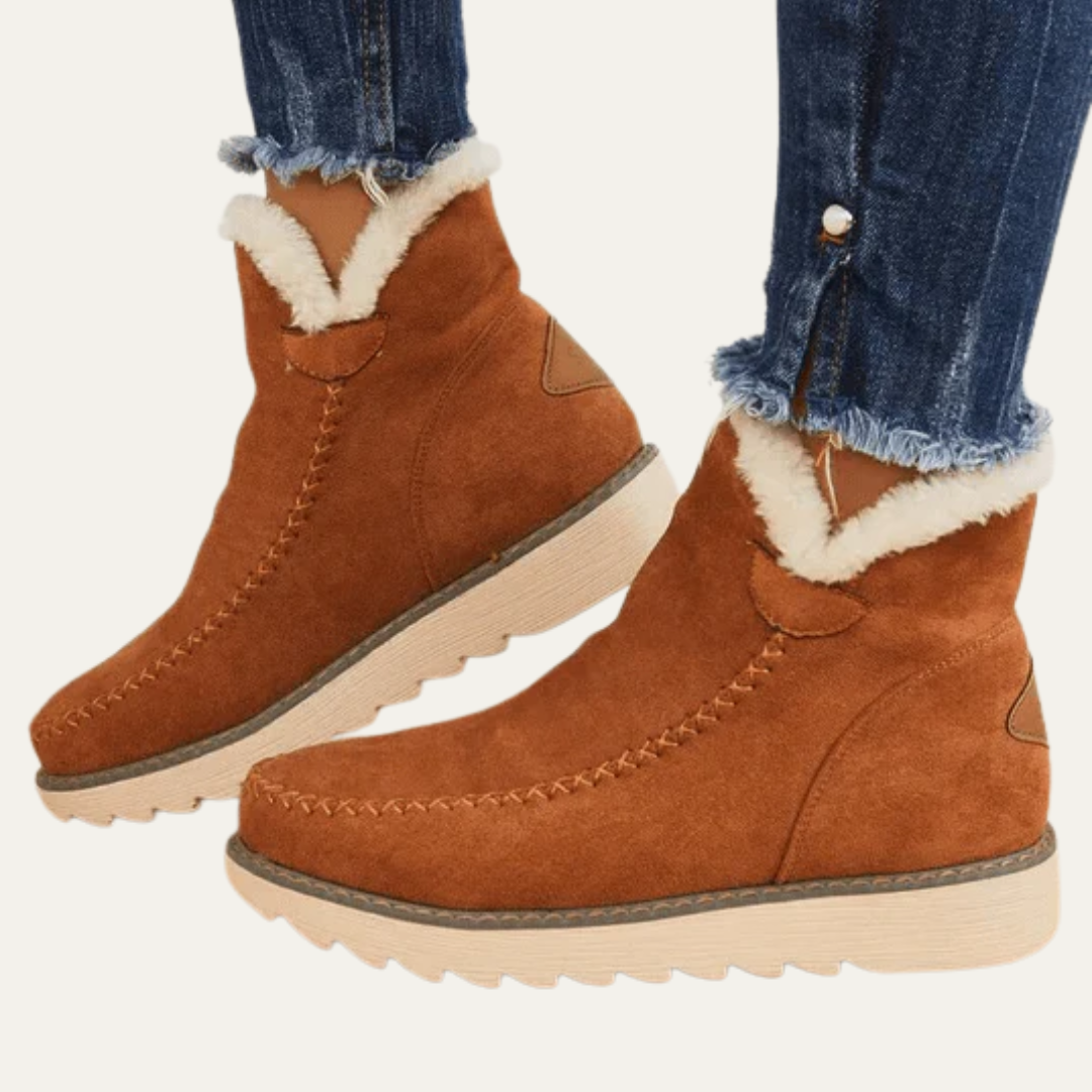 VogeLuxe | Women’s Faux Fur Lined Platform Ankle Boots