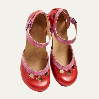 VogeLuxe | Women’s Closed Toe Block Heel Pump with Cutout Toe Detail