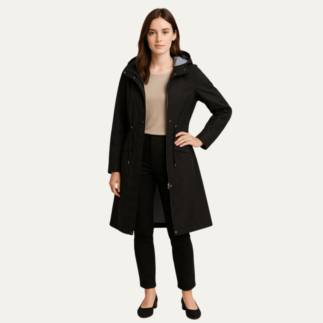 VogeLuxe | Women’s Drawstring Waist Hooded Anorak Jacket