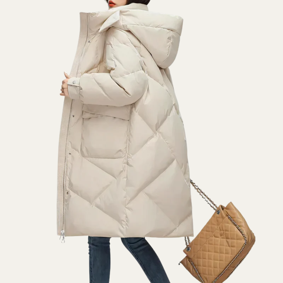 VogeLuxe | Women’s Long-Line Quilted Puffer Coat