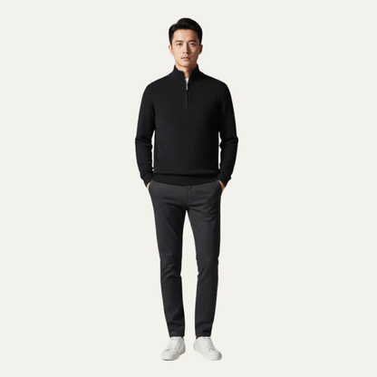 VogeLuxe | Men’s Tailored Zip Up Knit Sweater