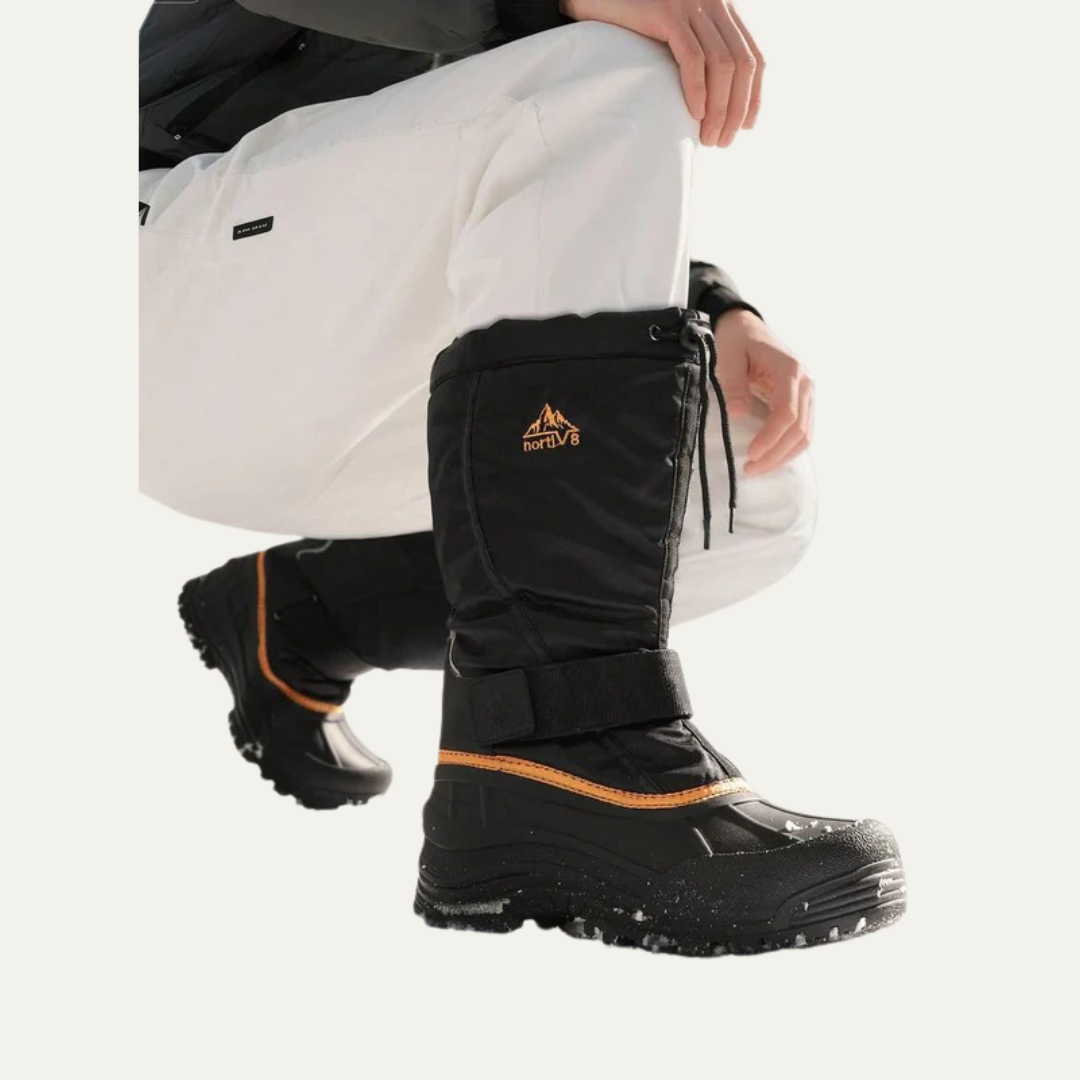 VogeLuxe | Men’s Tall Rugged Winter Snow Boots with Strap and Drawstring