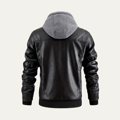 VogeLuxe | Men’s Hybrid Faux Leather Motorcycle Jacket