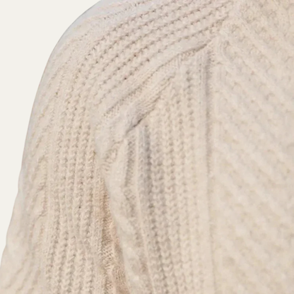 VogeLuxe | Men’s Chevron Knit Quarter Zip Polo Sweater