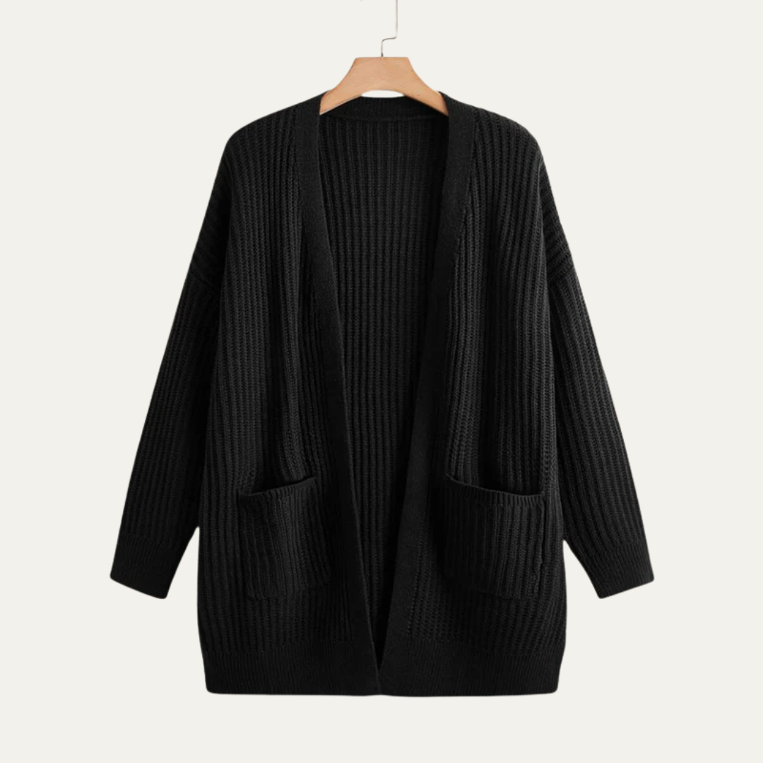 VogeLuxe | Women’s Longline Ribbed Cardigan