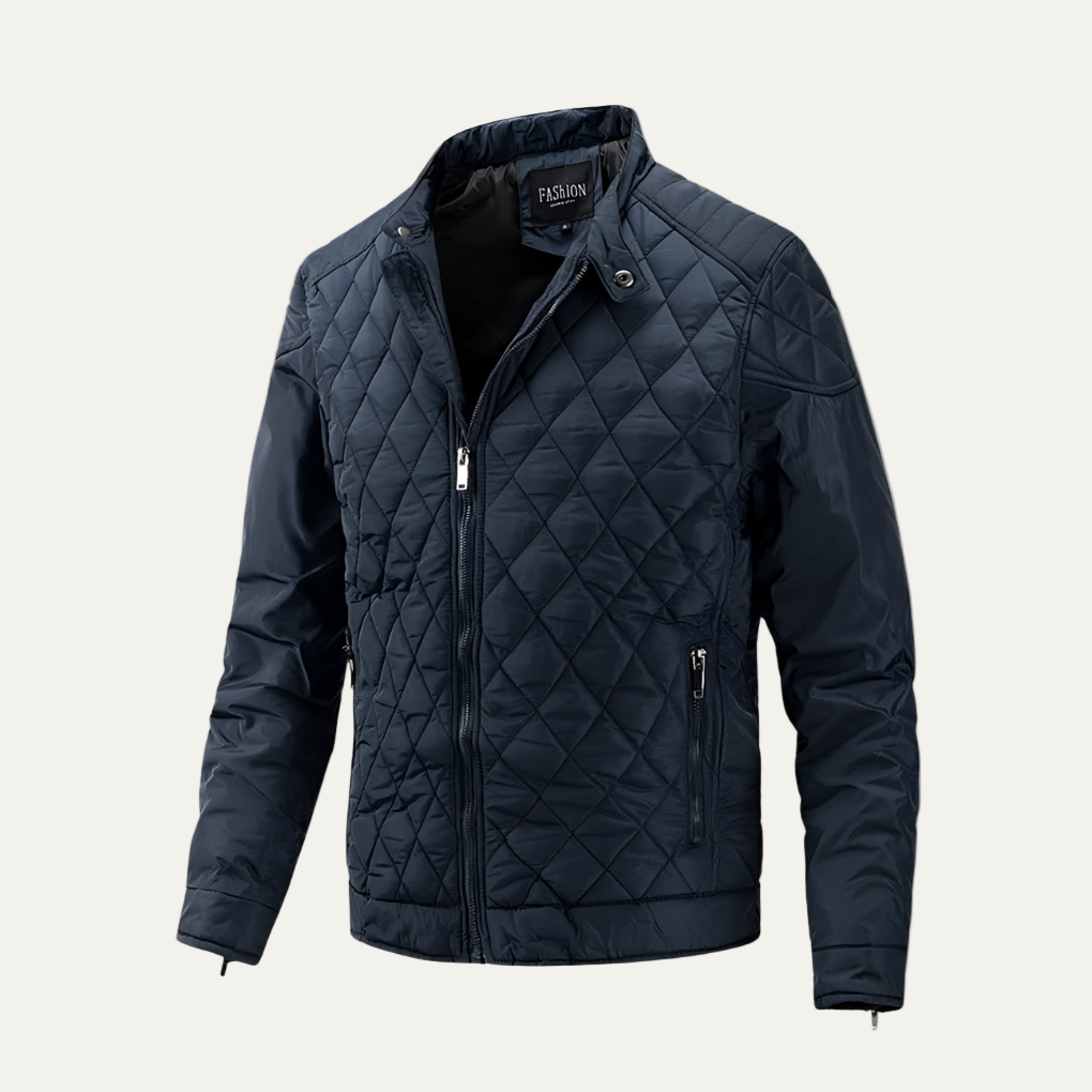 VogeLuxe | Men’s Warm Stand Collar Cotton Padded Bomber Jacket