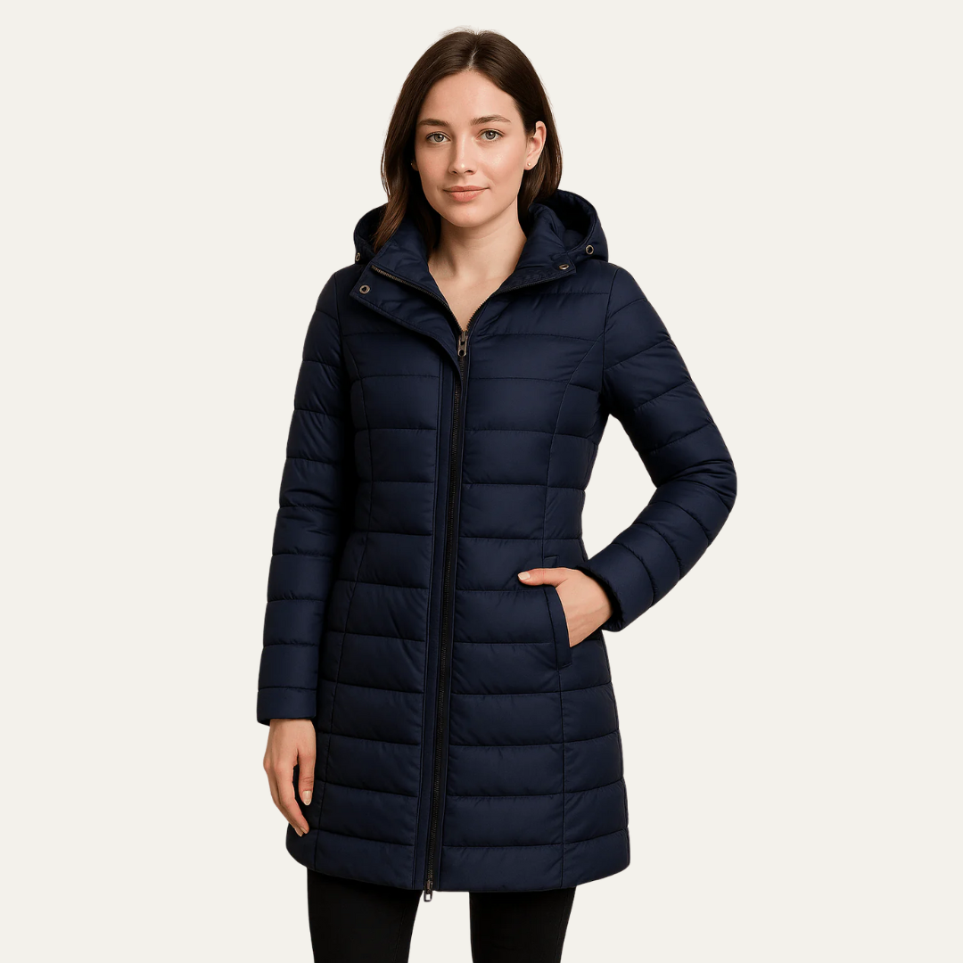 VogeLuxe | Women’s Long Line Hooded Puffer Coat