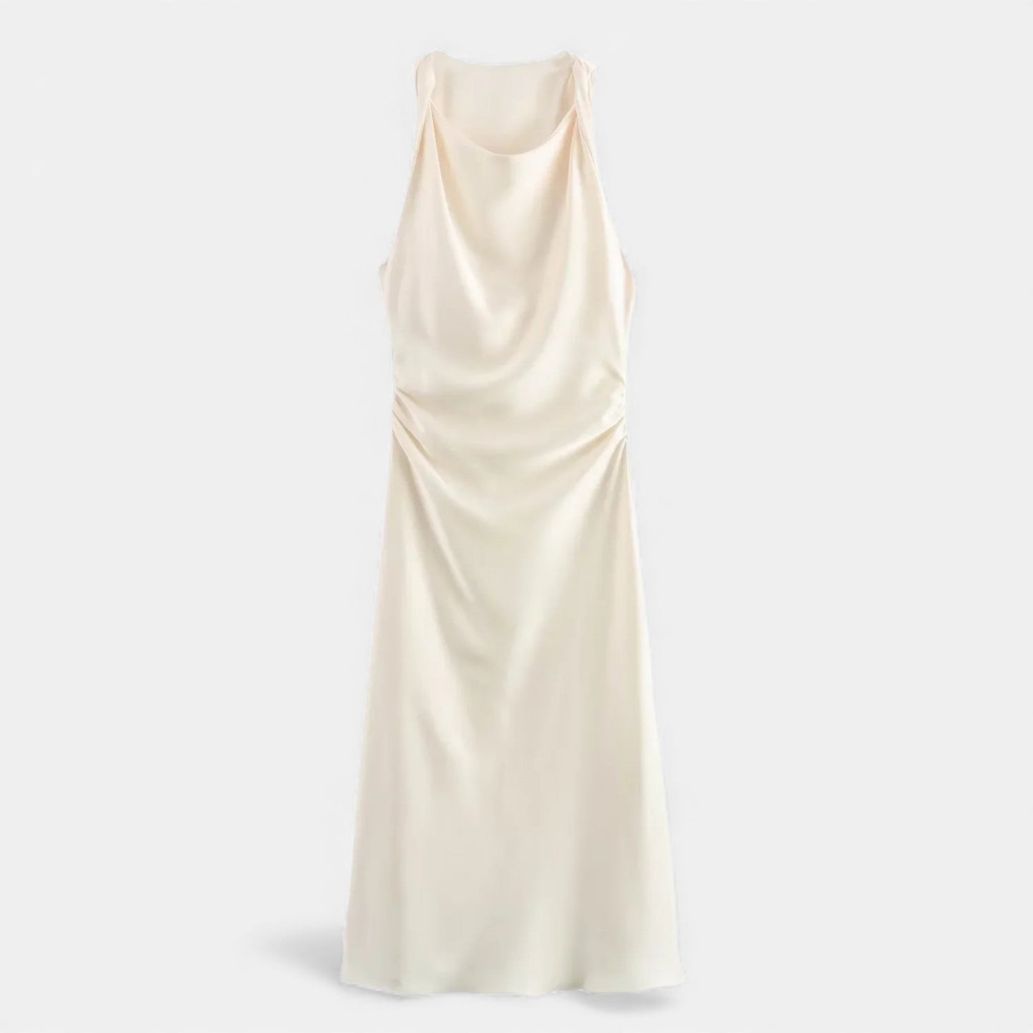 Luxurious Satin Slip Mid Length Dress