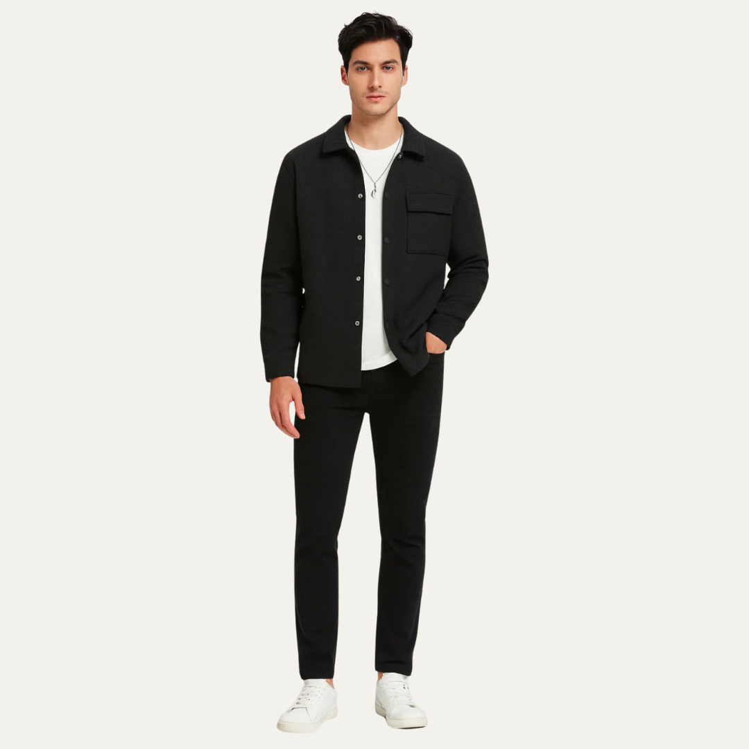 VogeLuxe | Men’s Textured Quilted Shacket