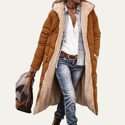 VogeLuxe | Women’s Reversible Hooded Longline Winter Coat