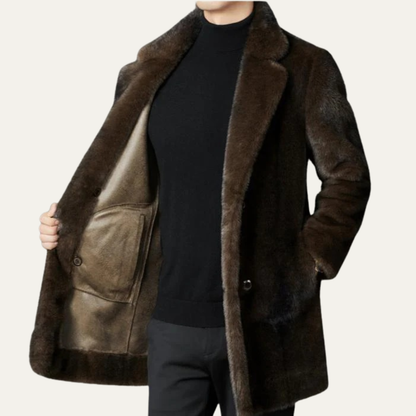 VogeLuxe | Men’s Luxurious Faux Fur Coat