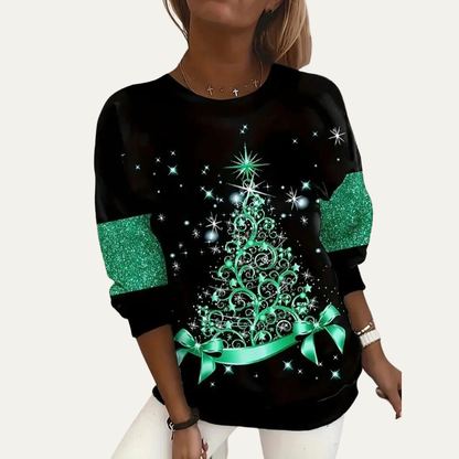 VogeLuxe | Women’s Seasonal Graphic Long Sleeve Sweatshirt