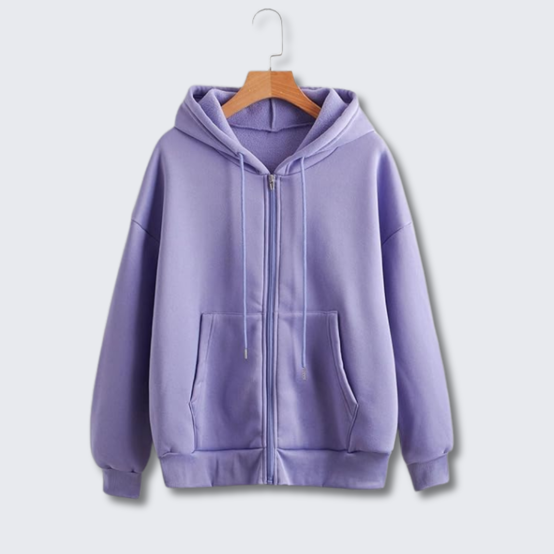 Women's Green Hooded Sweatshirt Soft Cozy Winter Wear
