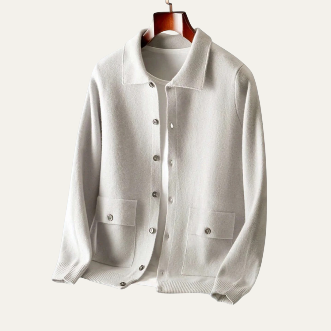 VogeLuxe | Men’s Button Front Knit Cardigan Jacket