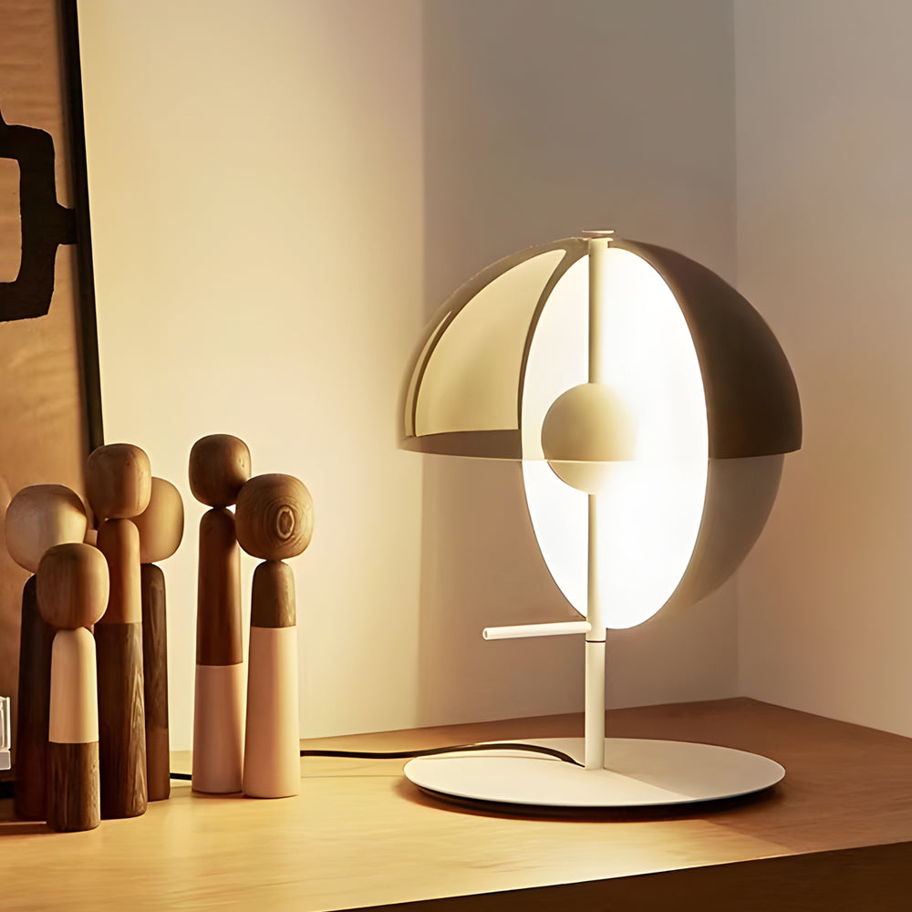 Tall Glass Table Lamp with Smoked Shade - VogeLuxe