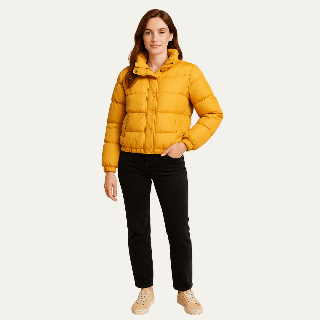 VogeLuxe | Women’s Boxy Cropped Puffer Jacket